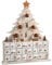 WeRChristmas Weihnachtsdekoration Holz Baum Adventskalender, Natur, beige, 40 cm