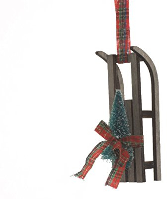 Kaemingk Baumhänger Holzschlitten Baumschmuck Christbaumschmuck Weihnachten Holz