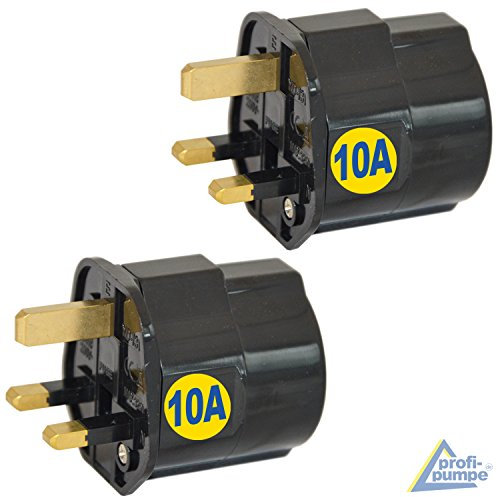 ADATTATORE PRESA INGLESE ADATTATORE SPINA INGLESE ADATTATORE PRESA DA INGLESE A ITALIANA adattatore presa da inglese a italiana adattatore da inglese a italiano (2 prese Nere)