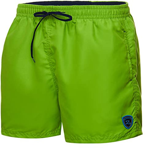 Zagano Shorts de Bain Homme Block Swim Shorts Bain Homme Short de Bain Séchage Rapide pour Piscine Natation Vert 6XL