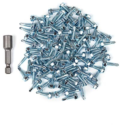 neverest® 100x 4,2 x 16 mm Vis à Métaux à Tête Hexagonale avec Embouts Magnétique