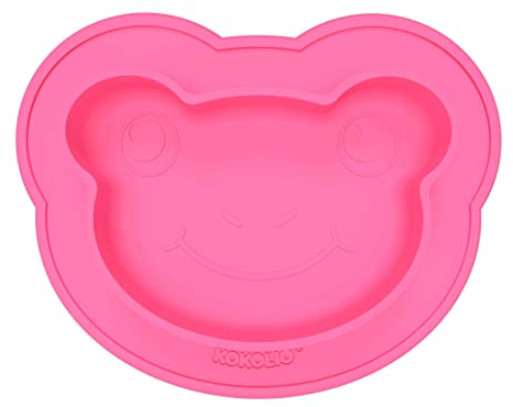 KOKOLIO® - Assiette de bébé et enfant, Tapis d'aspiration adhésif antidérapant, pour une expérience gastronomique sans désordre - Set en silicone pour le sevrage au rythme du bébé, set de table, nappe