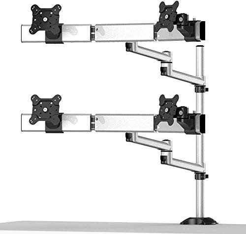Cotytech Quad Monitor Stand with Quick Release & Dual Arm, 2 x 2 (BL-DM160)