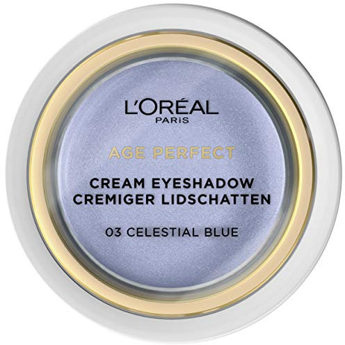 L'Oréal Paris Age Perfect cremiger Lidschatten 03 Celestial Blau, cremige Textur, hohe Deckkraft, 3er Pack(3 x 4 g)