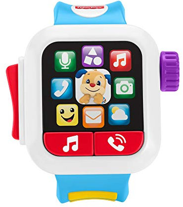 Fisher Price Smartwatch hora de aprender, juguete con música y luz para niños + 6 meses (Mattel GMM40)