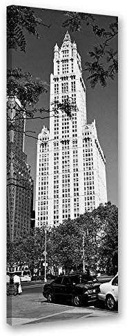 Leinwandbild XXL New York Wandbild Kunst City schwarz-weiß 60x150 cm