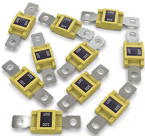 AUPROTEC Mega Hochstromsicherung Schraubsicherung 80A - 500A Auswahl: 100A Ampere gelb, 10 Stück