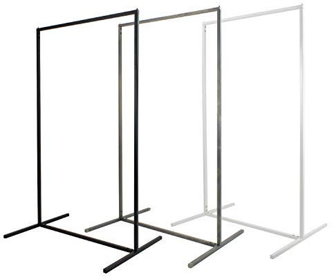 Natural Goods Berlin 1x Kleiderständer Rechteck Design Garderobe freistehend, Metall, minimalistisch, stabil, DIY (Industrial, H 140cm x B 80cm)