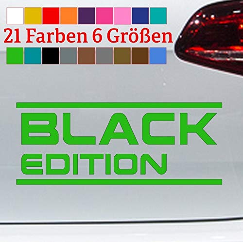 generisch Black Edition Sticker Aufkleber Schwarze Perle Auto Love Car JDM Spruch Tuning in 6 Größen und 21 Farben