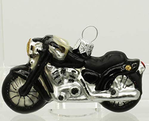 condecoro Motorrad Christbaumschmuck Christbaumkugel - Mundgeblasenes Glas - Weihnachten