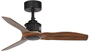 FARO Barcelona 33425WP- JUST FAN Ventilatore da soffitto nero/legno, 81 cm SMART (ricevitore Smart 34150 non incluso)