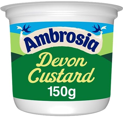 Ambrosia Devon Custard Pots, Original Recipe, Creamy Ready-to-Eat Dessert, 150 g (Pack of 12)