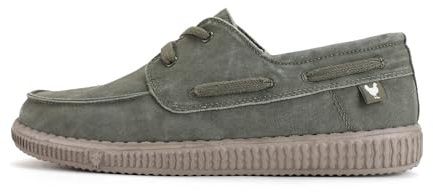 WALK IN PITAS | WP150 Boat Washed | Mocasines de Hombre | Náuticos Casual | Zapatillas de Verano | Zapatos de Hombre Casuales y Cómodos | Zapatos PITAS Hombre | Kaki 43