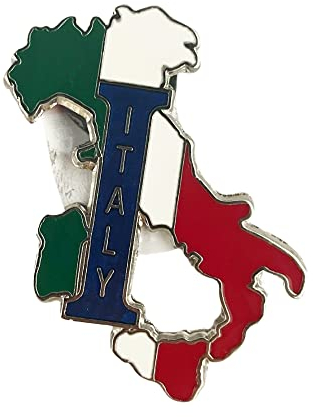 Turistischer Magnet für magnetische Whiteboard, Kühlschrank und Metallobjekte. Leistungsstarker Magnet aus italienischer Produktion. Souvenir-Magnet und Sammlerstück (Italien Vintage dreifarbig)