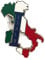 Turistischer Magnet für magnetische Whiteboard, Kühlschrank und Metallobjekte. Leistungsstarker Magnet aus italienischer Produktion. Souvenir-Magnet und Sammlerstück (Italien Vintage dreifarbig)