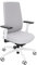 Dauphin Indeed, Bürostuhl, White Edition, verkehrsweißes Gestell, individuell anpassbar (Vollpolster, Tonal: Grau)