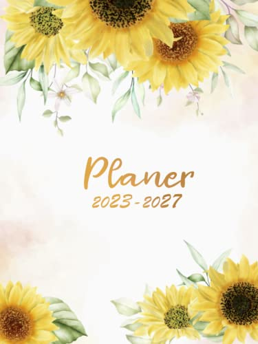 Planer 2023-2027: Monatsplaner 2023-2027 Din A5 , 5 jahres planer 60 Monate ,Kalender & Organizer,mit Deutschlands gesetzliche Feiertage ,Festtag , Ereignisse