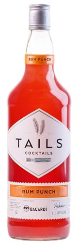 Tails Cocktails Rum Punch Cocktail, Cocktail Pre-Miscelato di Alta Qualità da Bar, 14.9% ABV, 1L