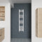 Warmehaus Scaldasalviette dritto bianco stile scala bagno riscaldamento centralizzato 1400x300mm