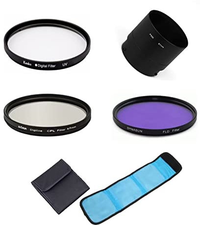 Ensemble de filtres 3 en 1 UV CPL FLD avec bague d'adaptation pour appareil photo Nikon Coolpix P500
