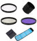 Ensemble de filtres 3 en 1 UV CPL FLD avec bague d'adaptation pour appareil photo Nikon Coolpix P500
