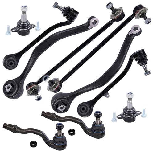 ATEC Germany 2x Querlenker Vorderachse oben, 2x Querlenker Vorderachse unten, 2x Koppelstangen, 2x Spurstangenkopf, 2x Traggelenk oben Kompatibel mit BMW X3 (E83)