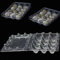 50 Stück Wachtelei Schachteln Wachteln Eierschachteln 12 Gitter Kunststoff Eierschalen mit Deckel Transparente Wachteleierschachteln PVC Eier Aufbewahrungsbox für Wachteleier