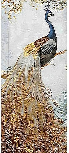 SHEGZHUC Diamond Painting Pfau Groß 50x110 cm - Diamant Painting Bilder für Erwachsene - Perlenbilder Stickbilder Vorgedruckt Kreuzstich Tiere