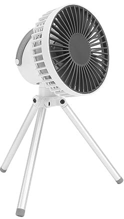Haofy Mini-Camping-Stativ-Ventilator, Multifunktional, Einfach zu Wechselnder Outdoor-Camping-Ventilator für Zuhause (Weiss)