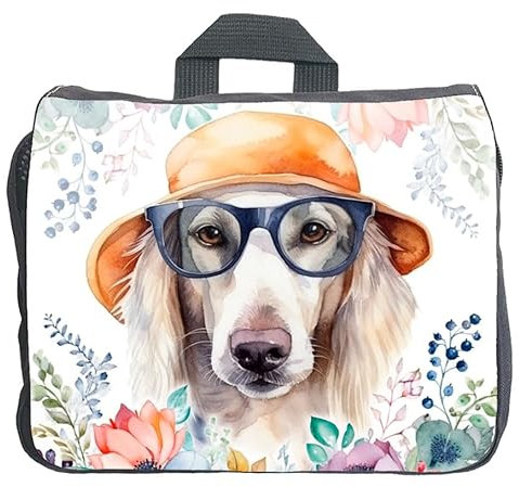 Cadouri Hundezubehörtasche mit Saluki - Aufbewahrungstasche mit Hunderasse für Hundebesitzer - originelles Geschenk - handgefertigt