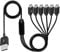Maxhood Micro USB Splitter Cable, Multi Charging 6 in 1 USB 2.0 Type A Male to 6 Micro USB Male Y Splitter Charging Cable for Cell Phones and More, 5ft
