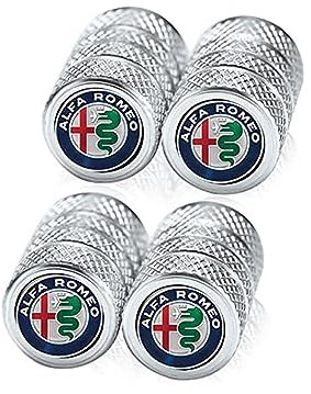 4 Stück Auto Ventilkappen, Für Alfa Romeo Giulia Stelvio Giulietta Mito 159 147 156 166 Autoreifen Ventilkappen Stabilen Reifendruck Zubehör Autoventil Kappe