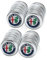 4 Stück Auto Ventilkappen, Für Alfa Romeo Giulia Stelvio Giulietta Mito 159 147 156 166 Autoreifen Ventilkappen Stabilen Reifendruck Zubehör Autoventil Kappe