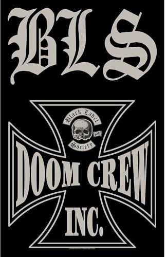 BLACK LABEL SOCIETY FLAGGE FAHNE DOOM CREW INC. POSTERFLAGGE STOFF 105x65cm