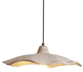 MODEBHD Pendelleuchte Lotusblüte aus Beton, Deckenleuchte aus Zement Grau, Moderne Beleuchtung der Mitte des Jahrhunderts, Kronleuchter Lampe für Schlafzimmer, Nachttisch, Küche, Insel