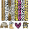 Tintnut Leopard Plotterfolie Textil,flexfolie plotter textil,8Pack 30cmx25cm Perfekt für Cricut, Plotter und Transferpressen