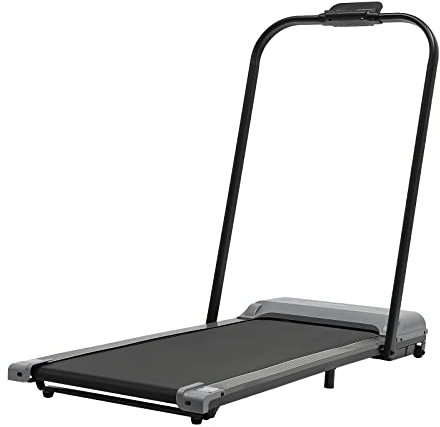 Faltbares Walking Pad 2-in-1 Laufband, 3,0 PS, Elektrisch für unter Schreibtisch, mit Fernbedienung & LED-Anzeige, für Zuhause & Büro | Walking & Jogging, Platzsparend & Praktisch (Grau)