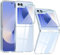 KEKBOXQ Z Flip 7 FE/Z Flip 6 Case with Screen Protector,Clear Samsung Z Flip 7 fe Phone Case Hard PC Slim Anti Yellowing Shockproof Bumper Silicone Cover for Samsung Galaxy Z Flip 7 fe,Transparent