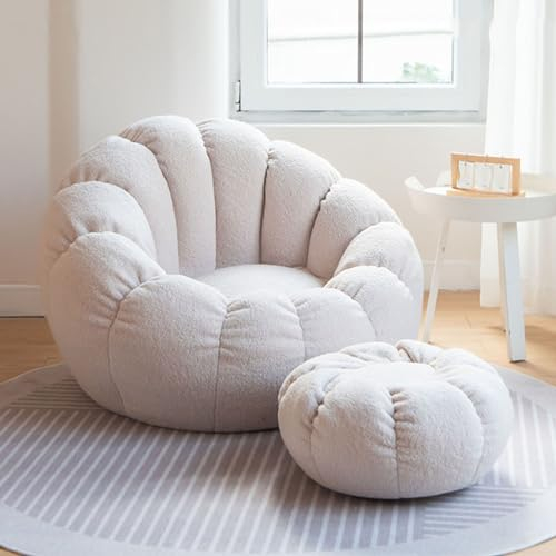 AlCEBYRE New Comfort Bean Bag Lounge, Lazy Sitzsack-Stuhlbezug (ohne Füllstoff) schafft einen coolen Sessel in Einer Gemütlichen Ecke 85 x 65 x 65cm