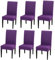 Gluhbirnen Stuhlhussen 6er Set, Stretch Abnehmbare Waschbar Stuhlbezug, Hussen für Stühle, Stuhlbezug Sitzfläche, Geeignet für Hotels, Bankette, Restaurants, Familien, Lila