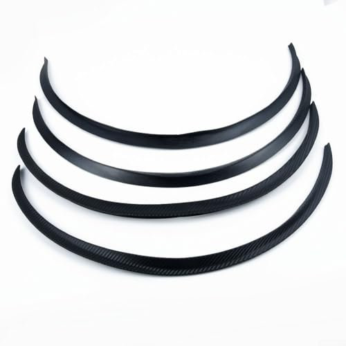 4 parafanghi in fibra di carbonio per auto con passaruota per auto, colore nero