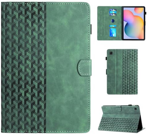 CASAFUNY Coque pour Samsung Galaxy Tab S6 Lite 10.4 Pouces 2024/2022/2020 Housse de Protection Étui à Rabat avec Veille/Réveil Automatique Coque pour Tablette SM-P620/P625/P613/P619/P615/P610, Vert