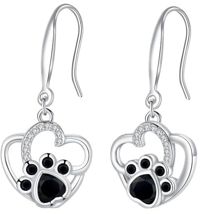 Arrebol Welpen Pfote Ohrringe 925 Sterling Silber für Damen Ohrringe mit Pfotenabdruck Original Schmuck Für Frauen Geschenk