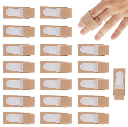20 Piezas Ferula Dedo, Protector Dedos Pie, Ferula Dedo MeñIque Mano, Dedo del Medio, Dedo Anular, Férula para Dedos Ajustable, Ferula Pulgar para La Fractura, Artritis, Tendinitis Dedos Lesionados