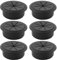 QINGYIWL 6 Pièces Passe Câble en Plastique, 60mm Oeillet de Bureau Noir, Passe Cable Bureau pour Bureaux, Tables d'ordinateurs, Postes de Travail (Noir)