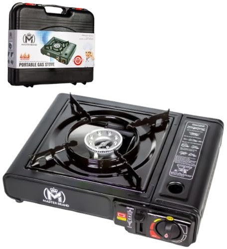 Portable Gas Cooker Stove with Carry Case, Lightweight, Compact Outdoor Camping Stove, Premium Burner, Automatic Ignition (1)