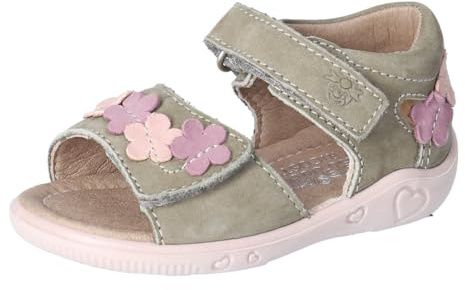 RICOSTA Mädchen Riemchensandalen Tildi, Kinder Lauflernschuhe, Weite: MITTEL, Sommersandalen, flach, Sommerschuhe, Strandschuhe, eukalyptus (531), 25 EU