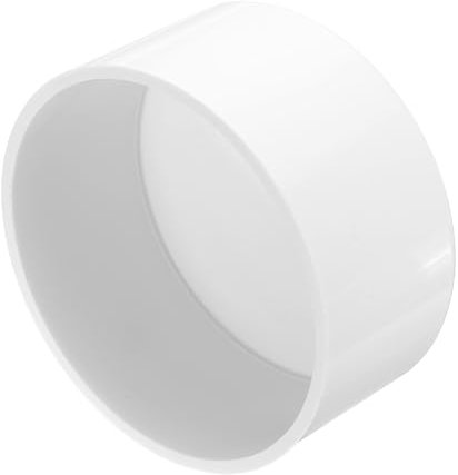 sourcing map PVC Pipe End Cap Fitting 4 Inch Plug Adapter Socket Fittings for Furniture Grade DIY PVC Connection Garden Shelf, White
