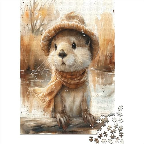 Otter Puzzle 1000 Teile Puzzles Für Erwachsene Lernspiel Herausforderungsspielzeug 1000-teilige Puzzlespiel Für Erwachsene Kinder Puzzel 1000pcs (75x50cm)