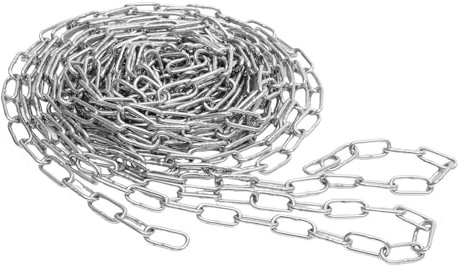 BUGUUYO Security Chain Thick Iron Barrier Chain Links for Driveway Parking Garden Fence Silver